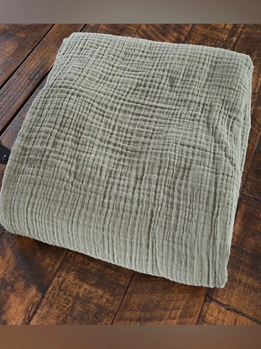 NWOT Quince Organic Cotton Gauze Sham Set, King (Olive)